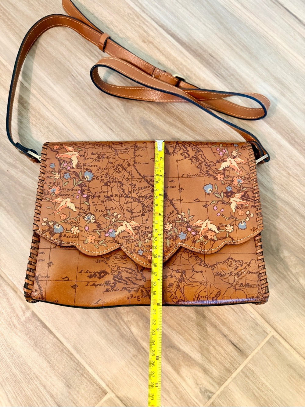 Patricia Nash Leather Floral Map-Print Bag and Wallet - Picture 12 of 13